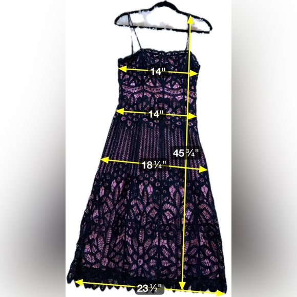 Vtg Betsey Johnson Lace Overlay Dress Pink Black Goth Y2k Dark Fairy Glam Size 8 - Picture 6 of 9